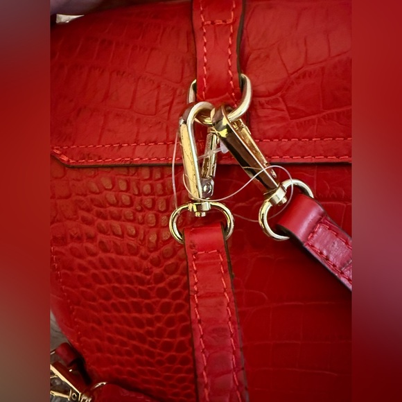 Divina Firenze Trilli Convertible Flap Croc Embossed Satchel Leather Backpack main image 16